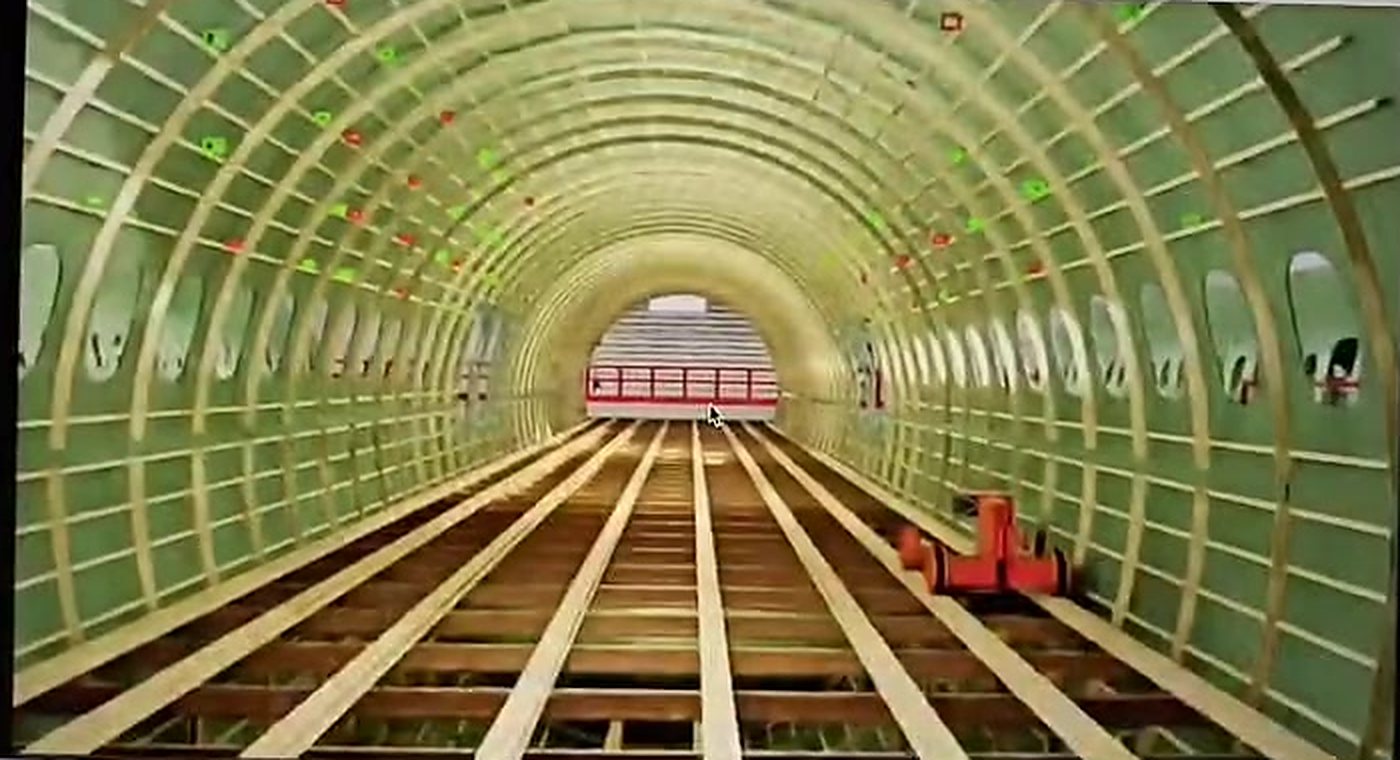 Virtual commissioning of an aircraft-fuselage inspection cell